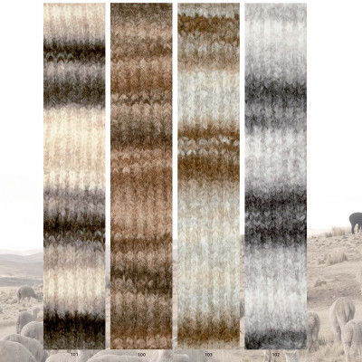 Pure alpaca natural colors 100